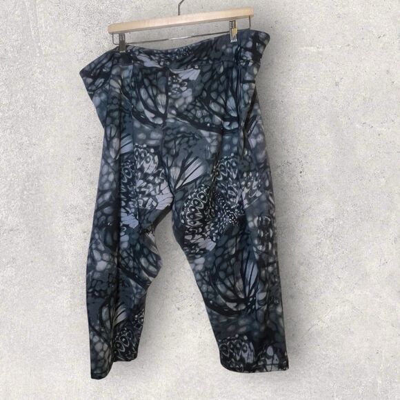 Just My Size Active Capris Pants Leggings 4XL 26/28W Butterfly Gray Comf… - Picture 4 of 7